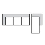 Picture of Left Arm 3 Seat Sofa and Right Arm Chaise 114x73 Configurations - The Dalton swatch