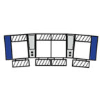 BUDAPEST Reclining 4 Cushion Sofa with 2 Small Wedge Console Arms Configurations - Riverside Home Theater Picture of Reclining 4 Cushion Sofa with 2 Small Wedge Console Arms Configurations - Riverside Home Theater swatch