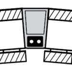 Picture of Reclining 2 Seat Loveseat w/ LARGE WEDGE Console Confirgurations-Home Theater Templetes swatch