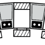 Picture of Reclining Sofa W/ 2 LARGE WEDGE Console Arms Confirgurations-Home Theater Templetes swatch