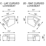 Picture of Delano Curved Loveseat Chaise Delano Configurations swatch