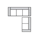 Picture of Left Arm Sofa w/ Right Arm Loveseat 130x105x35 Configurations-Buttercup swatch