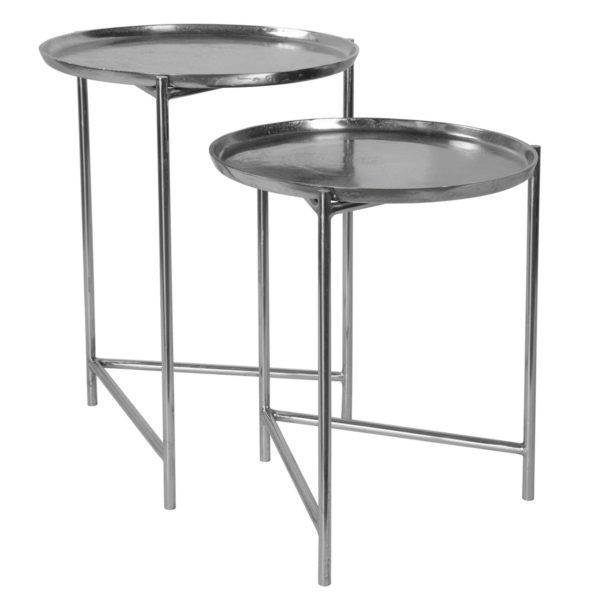 BURNETT NESTING TABLES, NICKEL