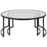 RHEA NESTING COFFEE TABLES, BLACK