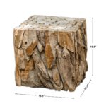TEAK ROOT BUNCHING CUBE, NATURAL