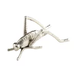 Grasshopper Sculpture | Antique Silver