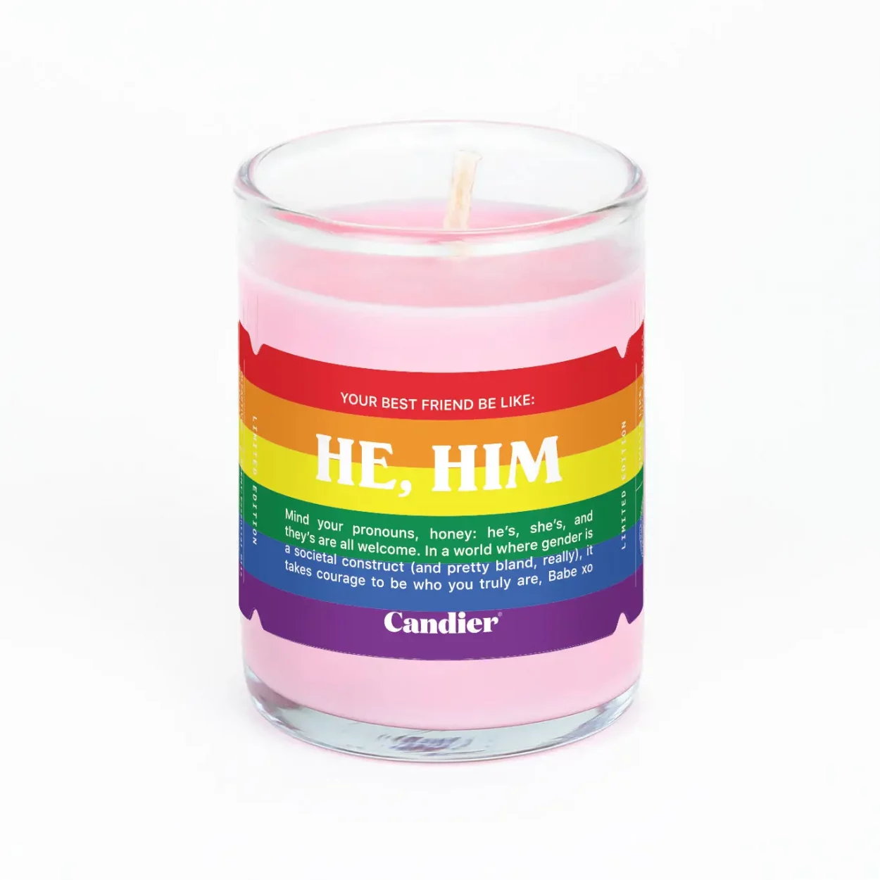 Pride Mini Candle - He/Him