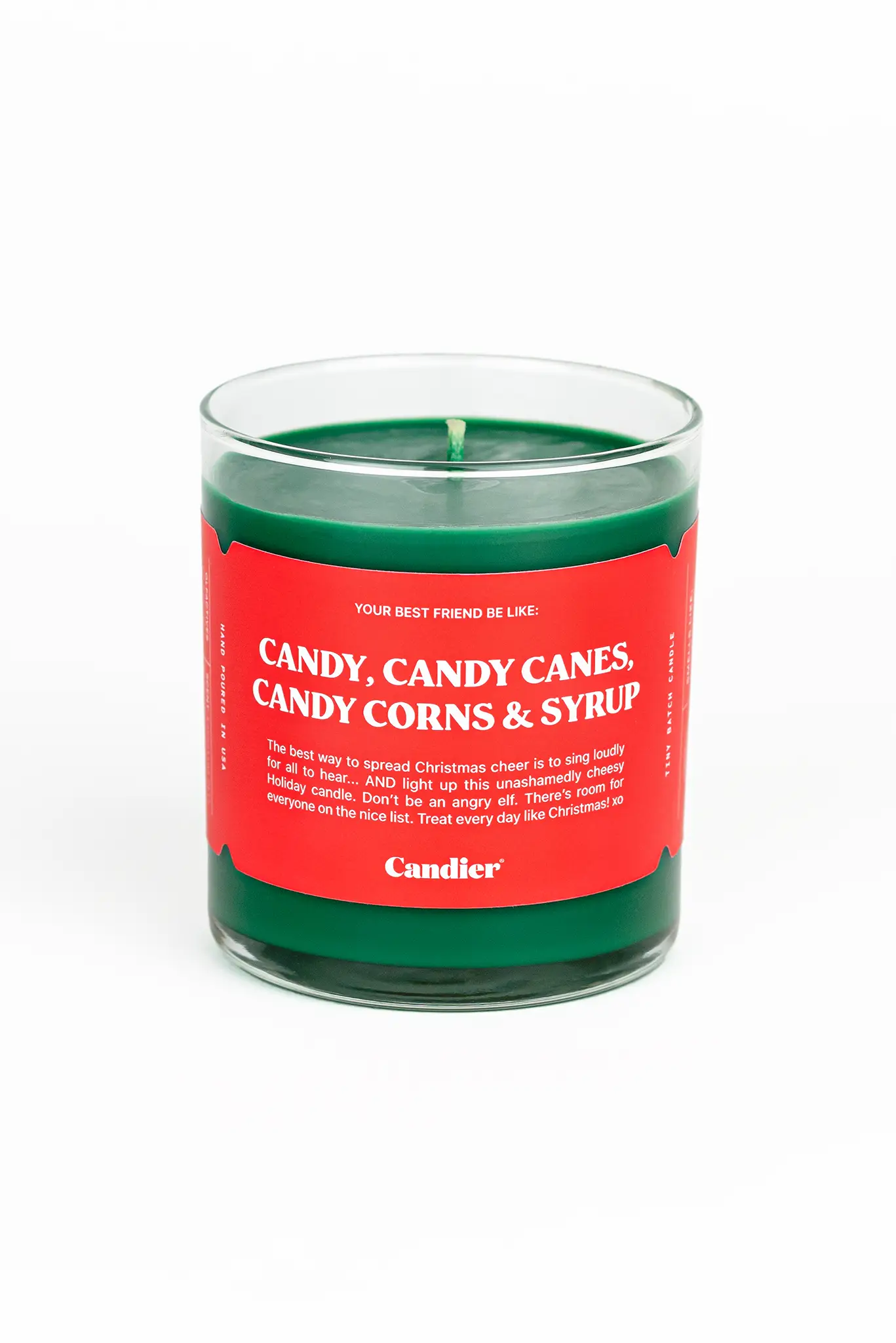Candy Elf Christmas Candle