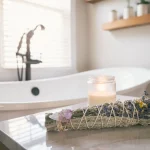 Sage Bundle Large Lavender & Crystal & Info Card