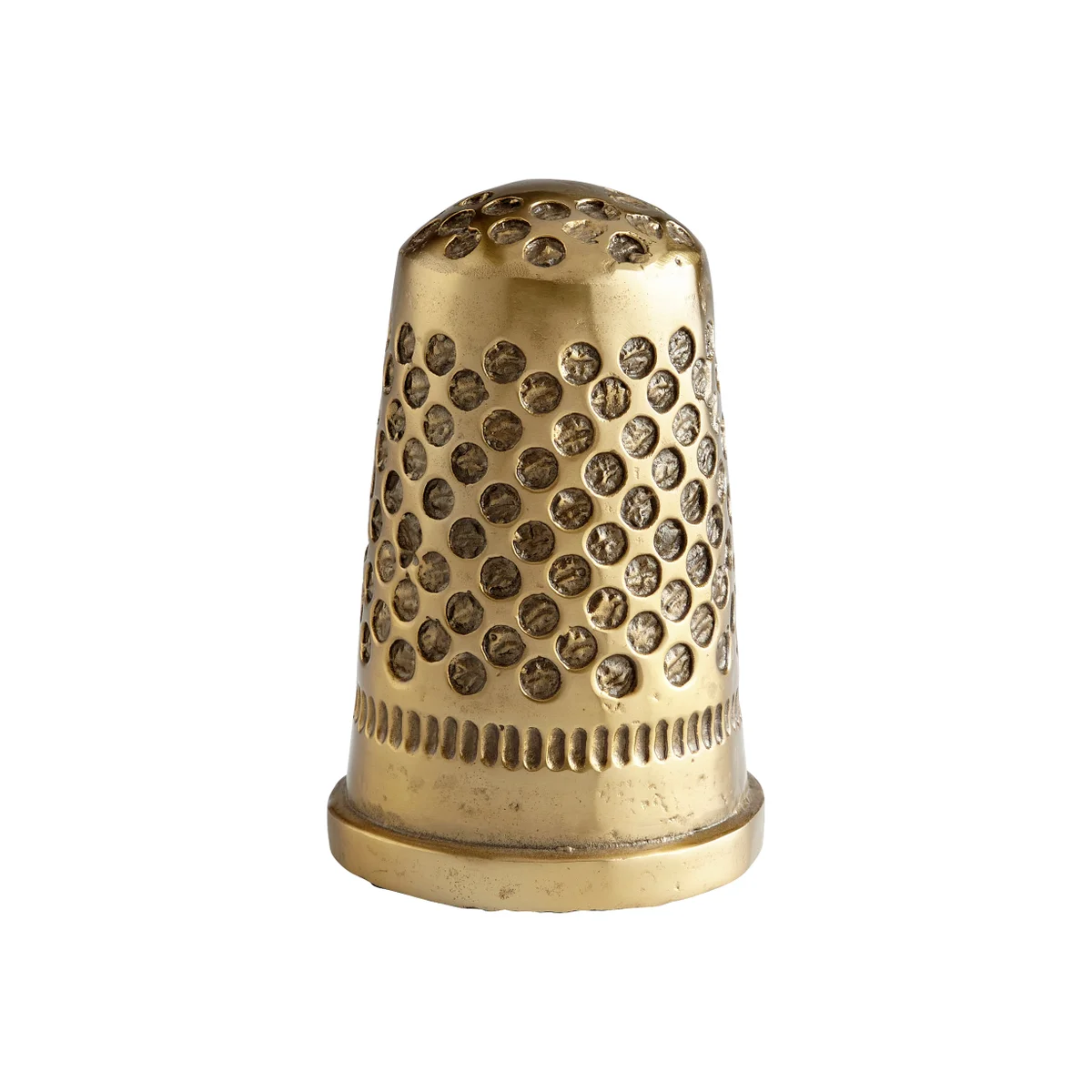 Sewing Thimble Token | Aged Brass