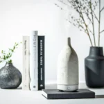 White Scraped Hand Paint Ceramic Vase Diffuser