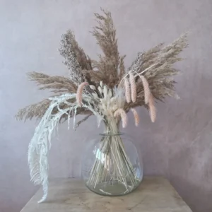 A beautiful bottle neck glass vase