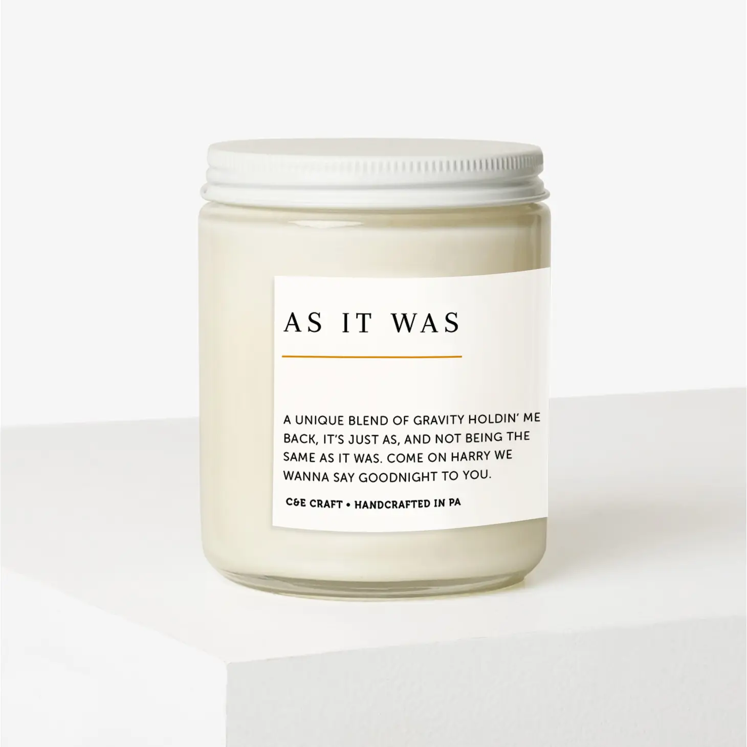 As It Was Soy Wax Candle - Harry Styles Pop Culture Candle