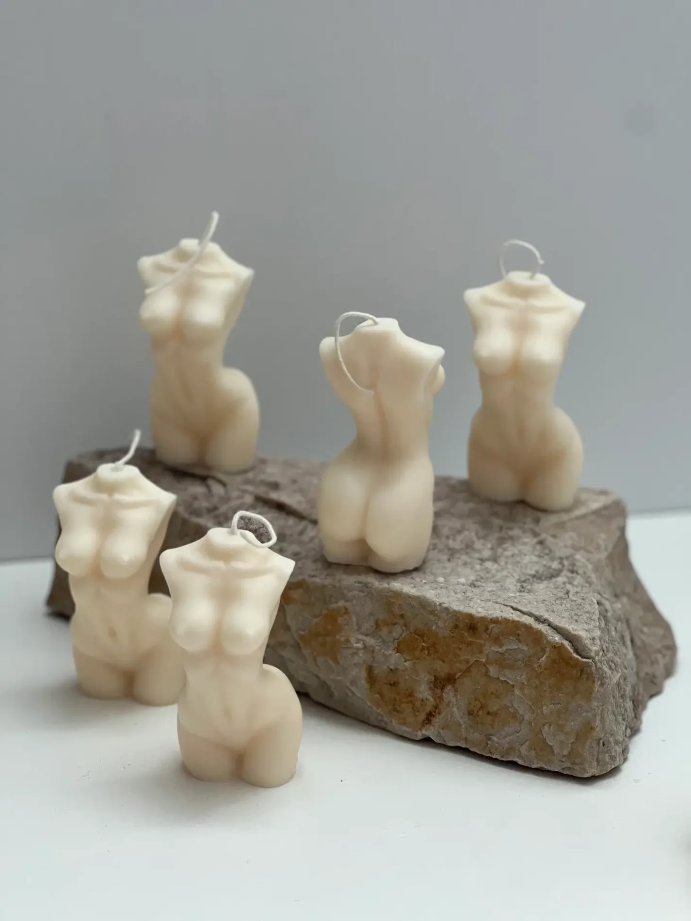 Female body candle, home decor, soy wax