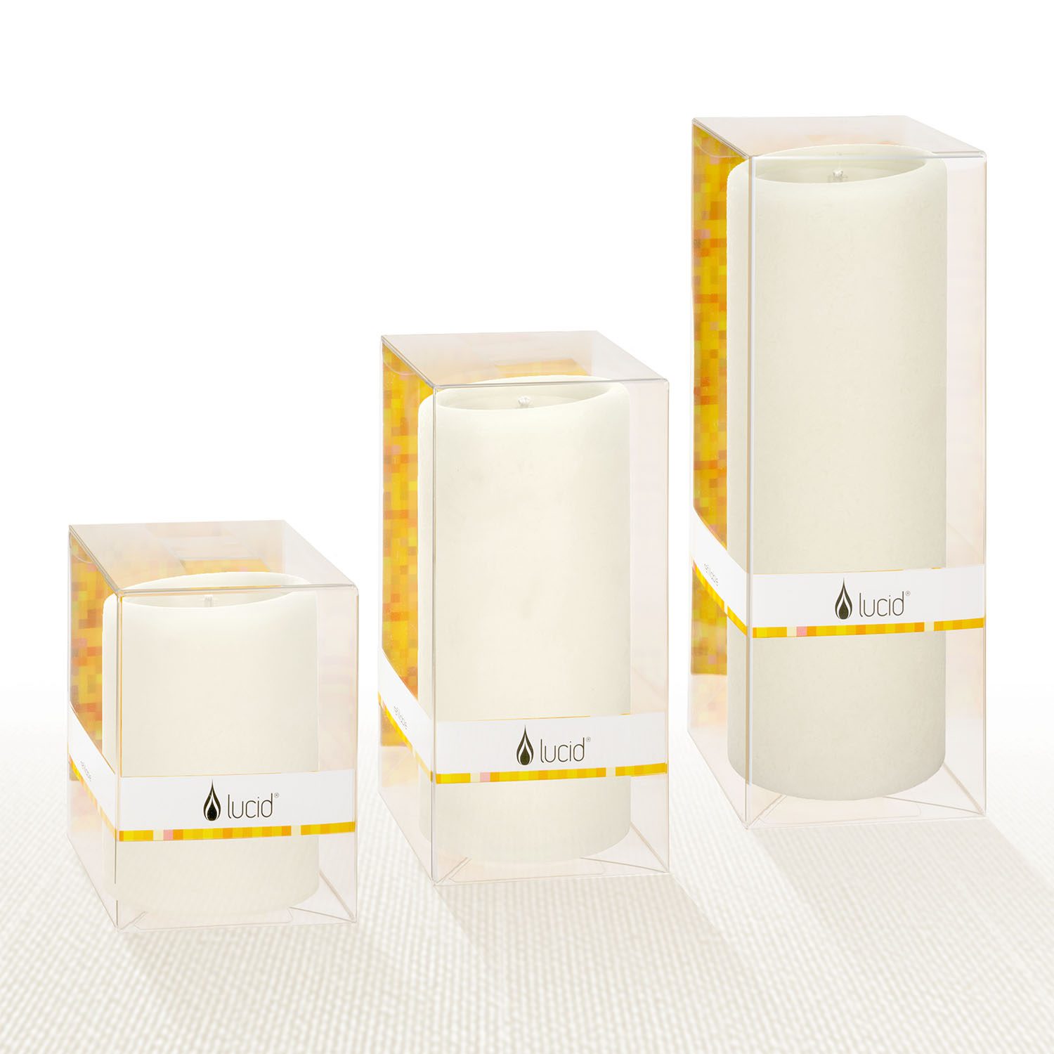 Natural 3x4 Pillar Candle- Lucid Candles