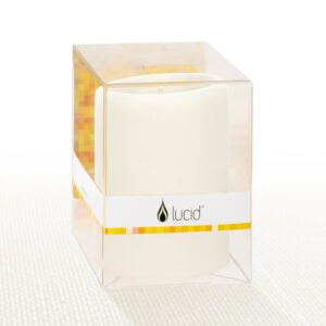 Natural 3x4 Pillar Candle- Lucid Candles