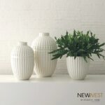 NAIL HEAD VASES-RUSTIC WHITE