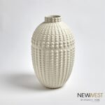 NAIL HEAD VASES-RUSTIC WHITE