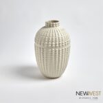 NAIL HEAD VASES-RUSTIC WHITE