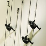 Dimensions Overall 5"W x 43"H x 6.25"D (5 lbs) Bronze Dust with dry cloth Hangs directly into the wall with a screw