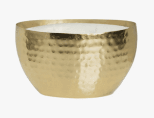 Mistletoe Holly Gold Oval Bowl 18oz SOI Company