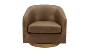 OSCY LEATHER SWIVEL CHAIR