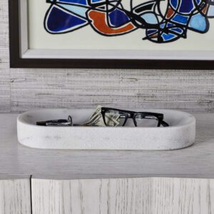 Big Pill Bowl/Tray - White Marble #R18016
